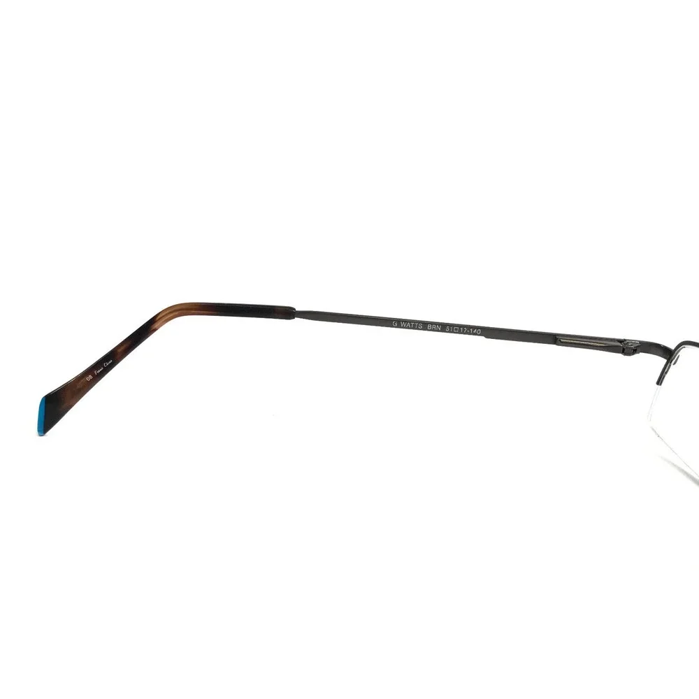 Gants Eyeglasses Frames G WATTS BRN Brown Rectangle Wire Rim 51-17-140